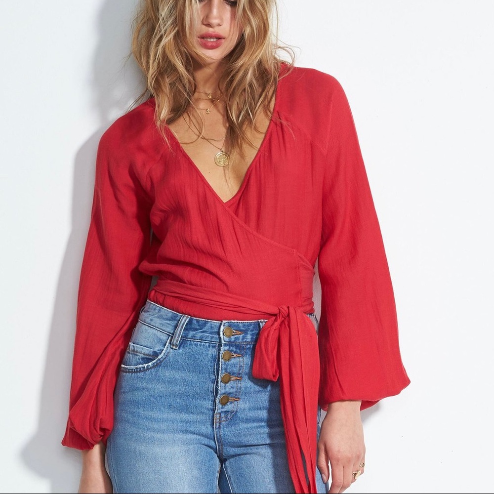 Billabong Pink Wrap Top